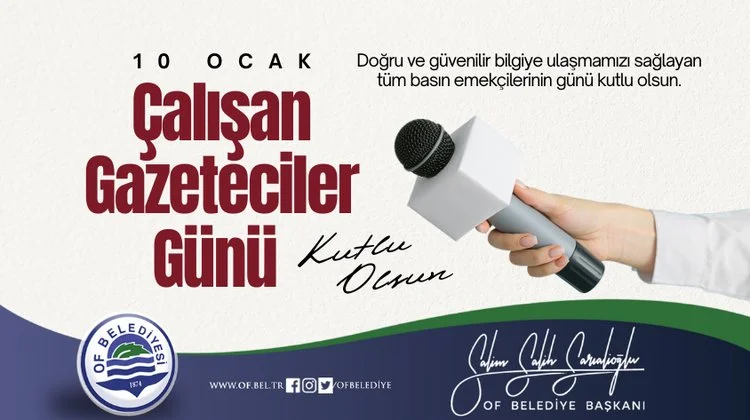 Başkan Sarıalioğlu'ndan "10 Ocak Çalışan Gazeteciler Günü" Mesajı